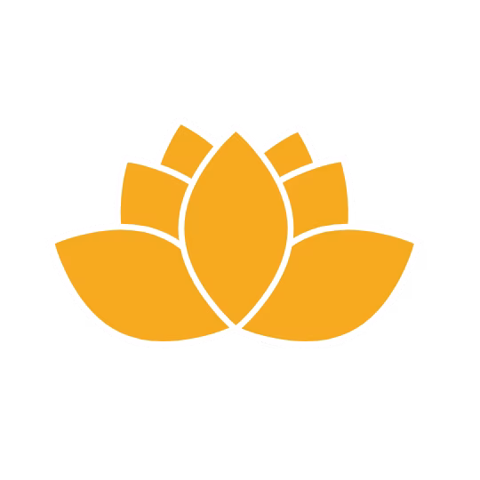 Icono de flor de loto naranja