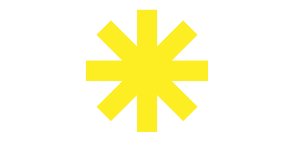 Yellow asterisk icon on a black background